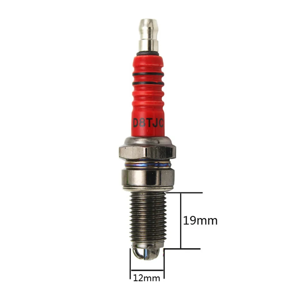 Racing Spark Plug Motorcycle Spark Plug 3 Triple Electrode A7TC D8TC 1/2Pcs For GY6 CG 50 70 110 125 150CC Motorcycle Atv Scooter Dirt Bike Go Kart