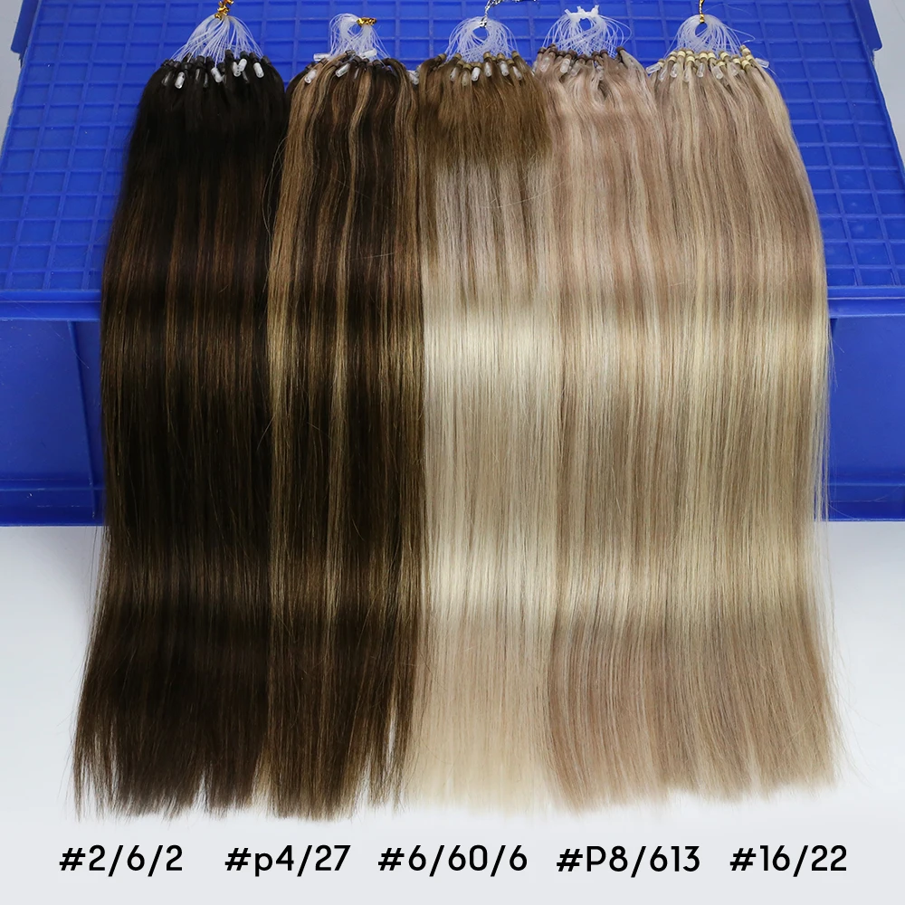Vesunny Blonde Micro Ring Hair Extensions Real Human Hair Cold Fusion Micro  Beads Hair Extensions Silky Straight 50g/50s - Micro Beads Hair Extensions  - AliExpress