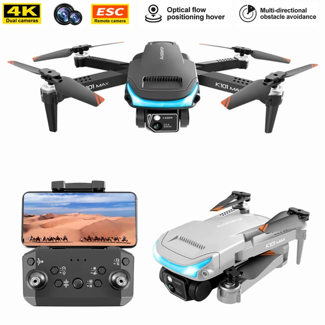 K101 MAX Drone 4K Double Camera HD WIFI FPV Obstacle Avoidance Drone  Optical Flow Four-axis