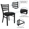 Series Ladder Back Metal Dining Chair for Restaurants, 3