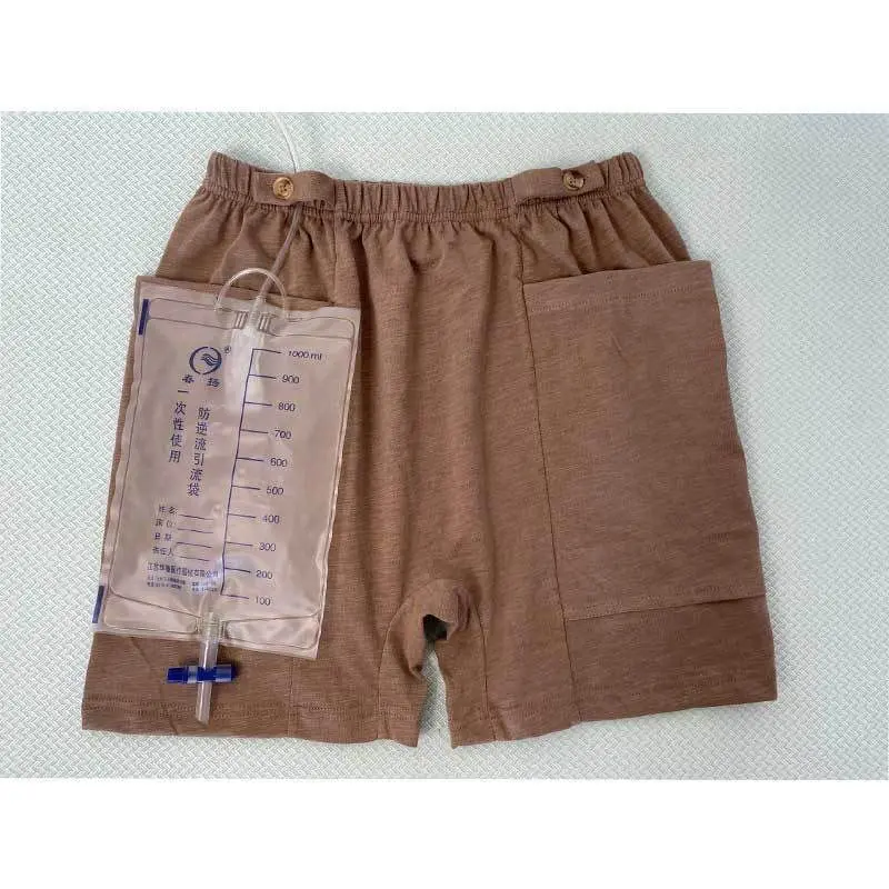 Convenient Post-surgery Care for Fistula Patients with Cotton Made Stoma Pants and Waist-side Urinary Drainage Bag 5