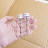 5ml 8ml 10ml 12ml 20ml 25ml 30ml Tiny Transparent Glass Bottles with Silver Aluminium Screw Cap Cute Jar Vials DIY Craft 100pcs 4