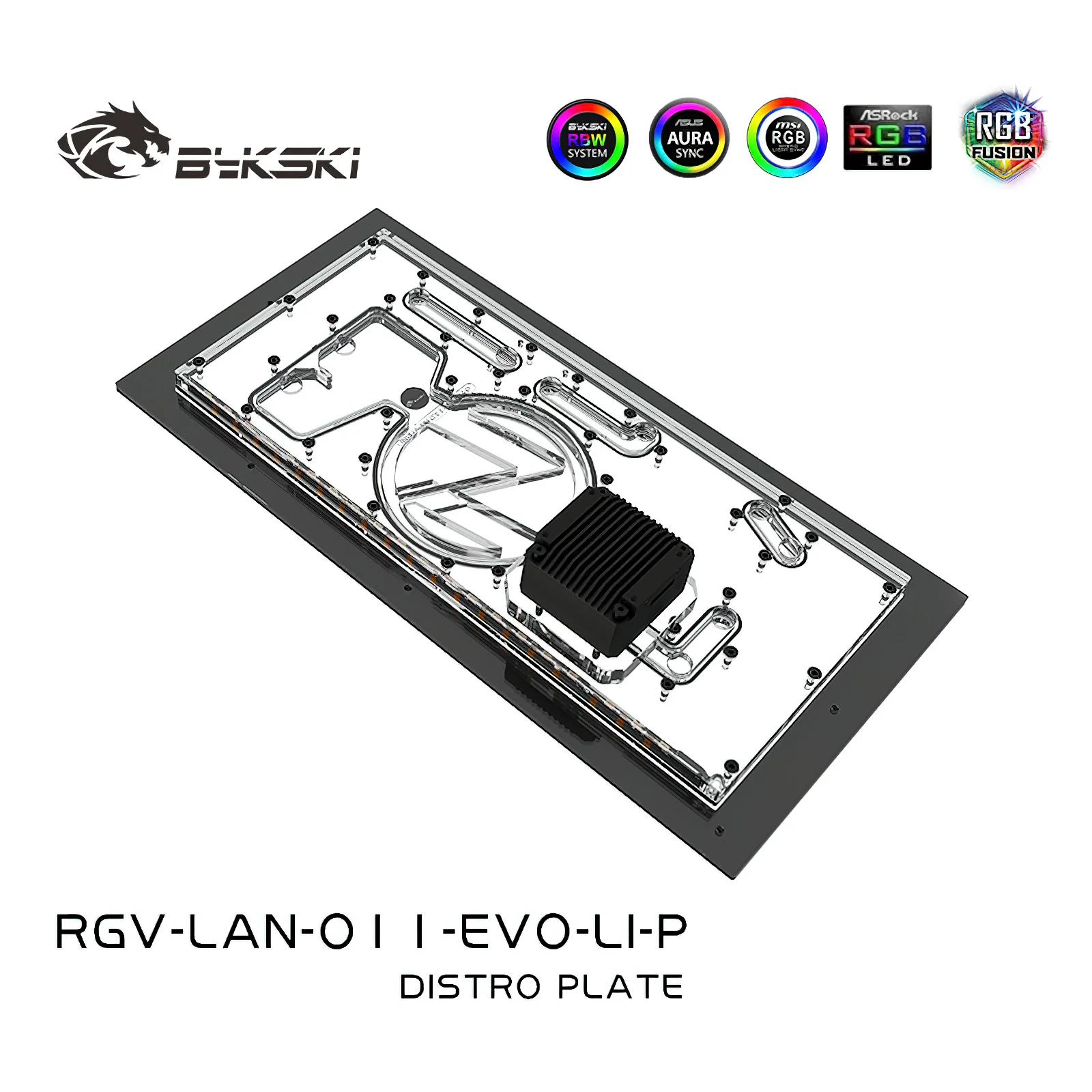 Bykski Rgb Water Cooling Distro Plate Reservoir Per Lianli Pc-O11 Evo Chassis Rgv-Lan-O11-Evo-Li-P