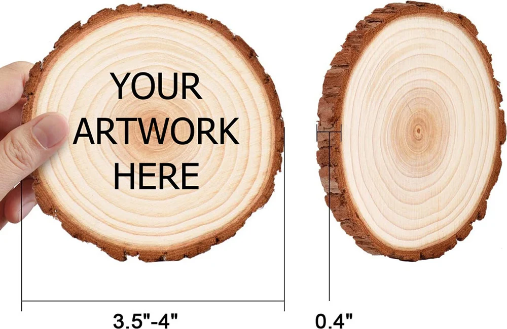 Description Picture 3 of item5/10/20pcs Personalized Wooden Coasters Rustic Table Decor Wedding Table Seating Place Names Engraved Coaster Party Favors