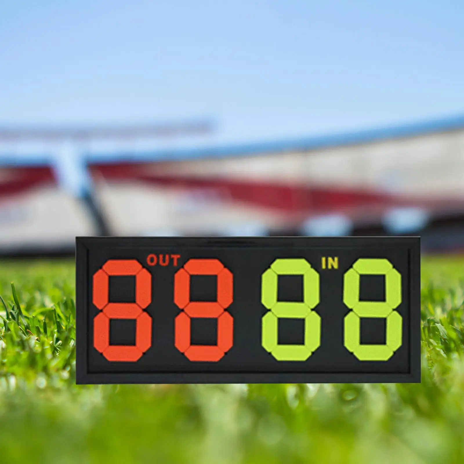 Football Soccer Manual Substitution Board Card 4 digits for Basketball Game Manually Fliping Numbers Doublesided Display Durable