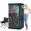 Portable Full Size Infrared Sauna Home Spa Detox Therapy with Upgrade Reinforced Portable Chair Whole Front Clear Window 1