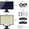 Solar Motion Lights 106led Outdoor Separate Panel Solar Powered Flood Security Lights with Remote IP65 Waterproof Wall Lights 2