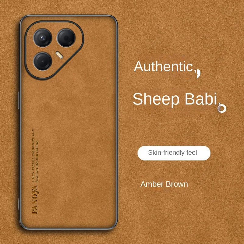 Plain Leather Comfortable Suede Phone Case