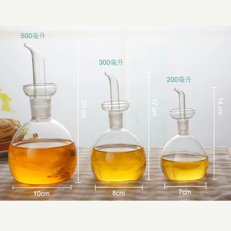 Nordic Glass Oil Pot, Seasoning Pot, Soy Sauce Bottle, Vinegar Pot, Household Kitchen Supplies, Leak-proof Oil Bottle, 1Pc