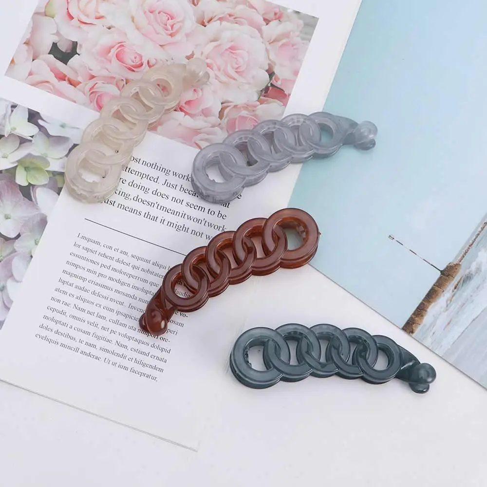 

Cute Elegant Hairpins For Women Candy Color Hair Accessories Vertical Clip Hair Crabs Banana Clips Acrylic