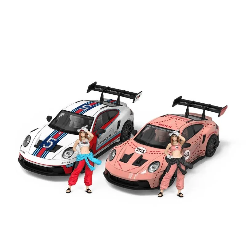 

TimeMicro1:64 Porsche 992 GT3 RS Martini тематическая краска Мини имитация Подарочная модель