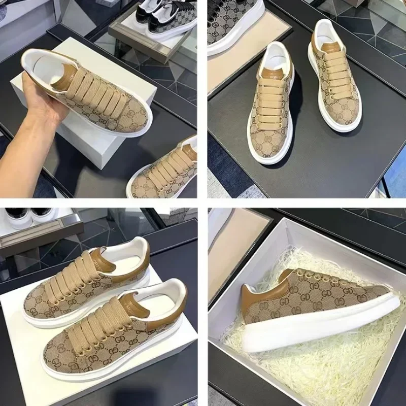 Spring New Couple Casual Shoes 2025 Designer Versatile Breathable Platform Sneakers Men's Women Elevated Muffin Board Shoe Tenis 5