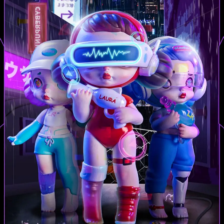 

Original Laura Cyberpunk Series Blind Box Toys Mystery Box Mistery Figure Caja Misteriosa Kawaii Model Girl Birthday Gift