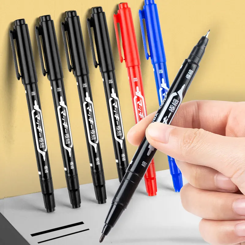 Permanent Marker Pen Fine Point Waterproof Ink 0.5mm-1mm 10pcs/set acrylic markers
