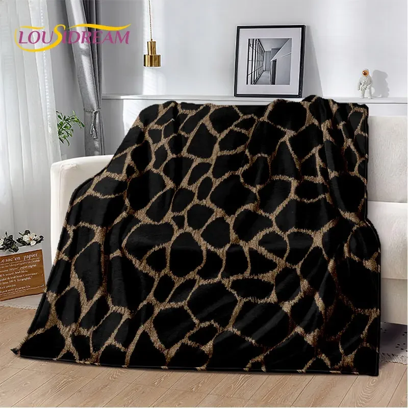 3D Wild Leopard Print Blanket Series Soft Plush Flannel Blanket for Living Room Bedroom Bed Sofa Picnic Kids Covering When Sleep 6