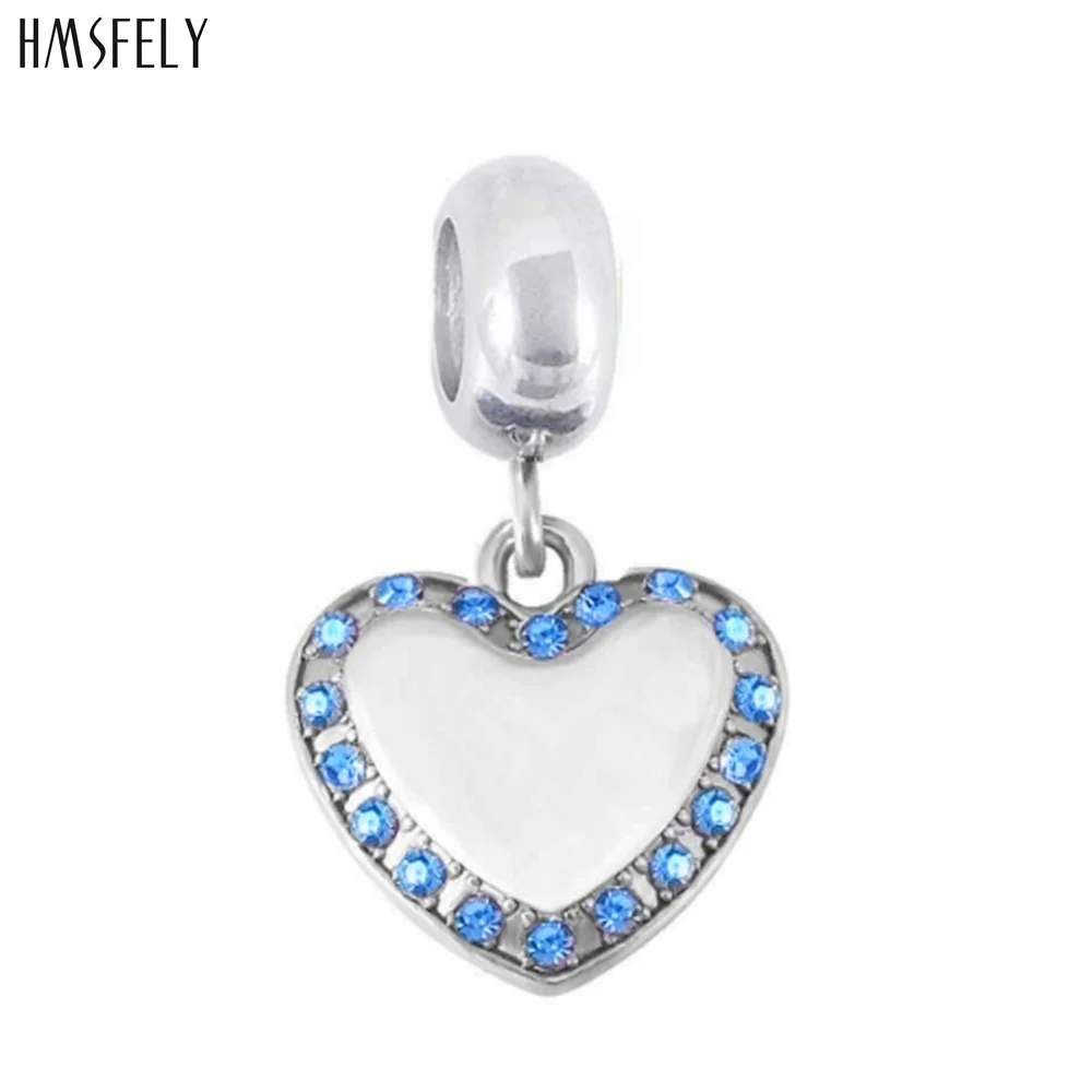 

HMSFELY Blank Heart Pendant For DIY Bracelet Necklace Jewelry Making Accessories Women Bracelets Parts