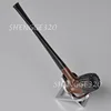 Ebony Wooden Tobacco Pipe Tomahawk Churchwarden Carved Surface Straight Stem 3