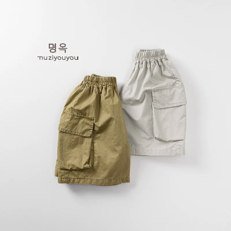 Children's Workwear Shorts 2025 Summer New Item for Boys and Girls, Baby Outdoor Five Inch Shorts, Children's Clothing
