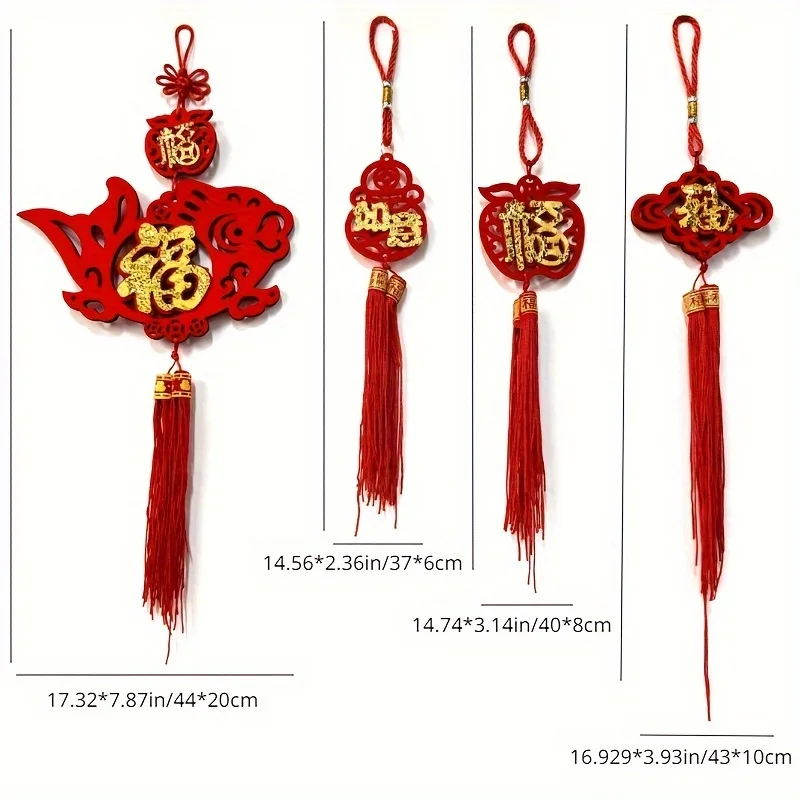 2pcs Chinese style small pendant, felt pendant hanging fringe, Chinese New Year supplies pendant