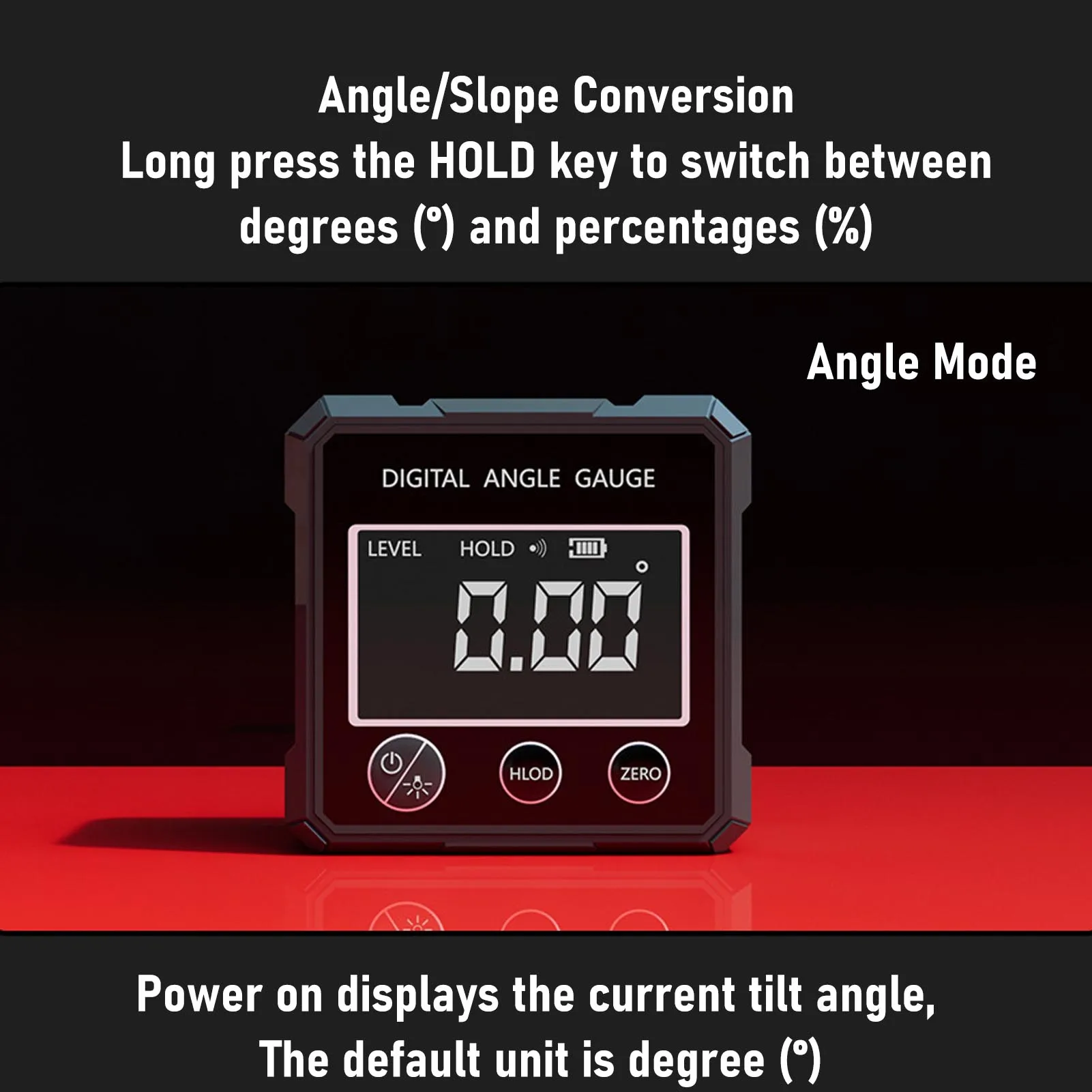 Digital Inclinometer High Accuracy IP54 Water Proof Backlit Display Digital Level and Angle Finder for Furniture Construction
