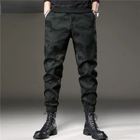 

Men Fashion Streetwear Casual Camouflage Multi Pockets Bottoms Jogger Pants Tactical Military Trousers Men Cargo Pants S44