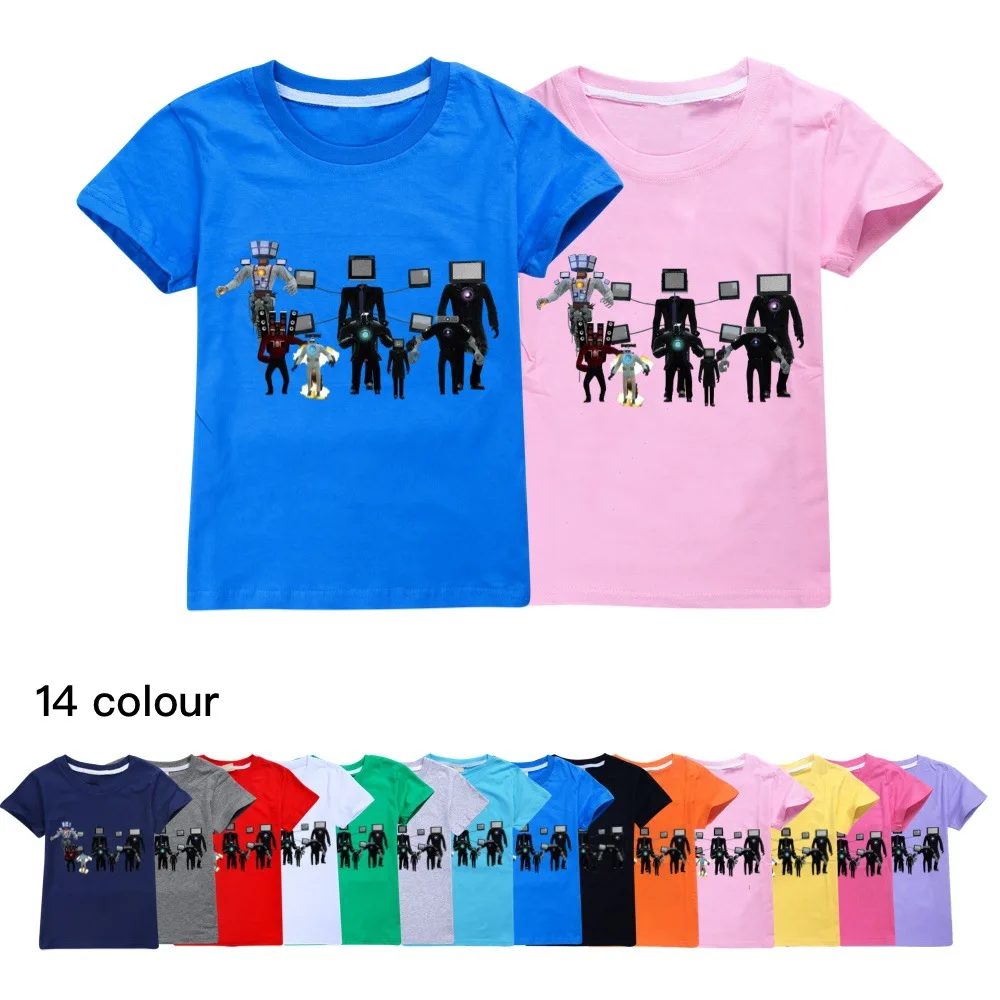 Game Skibidi Toilet Tshirt Kids Short-Sleeved 3D Colorful Print Speakerman T-shirt Boys Summer Casual Tops Teen Girls Streetwear