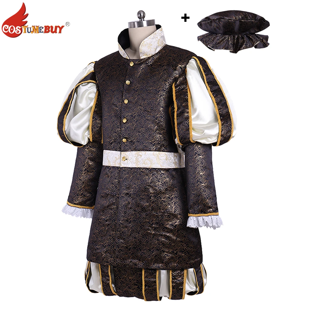 Costumebuy disfraz de rey Tudor real para hombre, traje Medieval