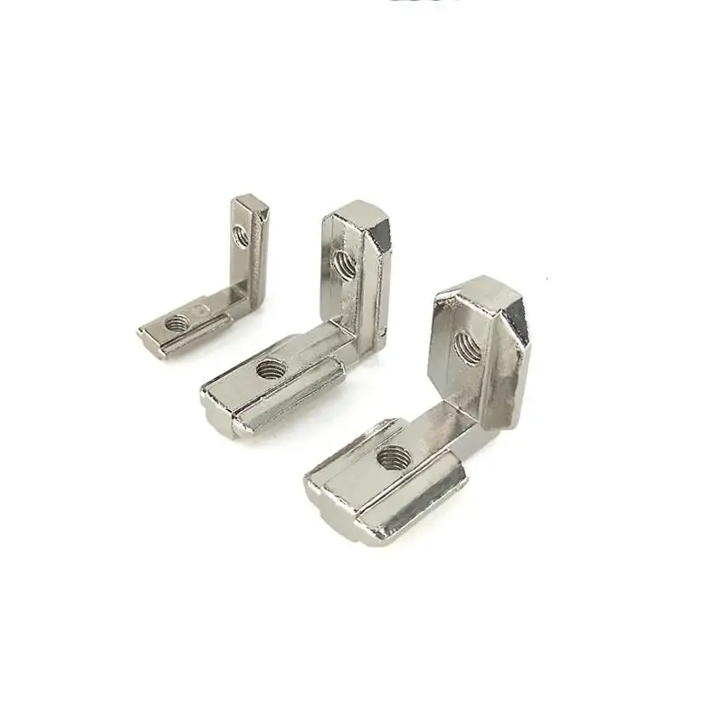 

Aluminum Profile Interior Corner Joint Bracket Fastener EU Standard for 2020 3030 4040 4545 with Screws 1/10pcs T Slot L-Shape