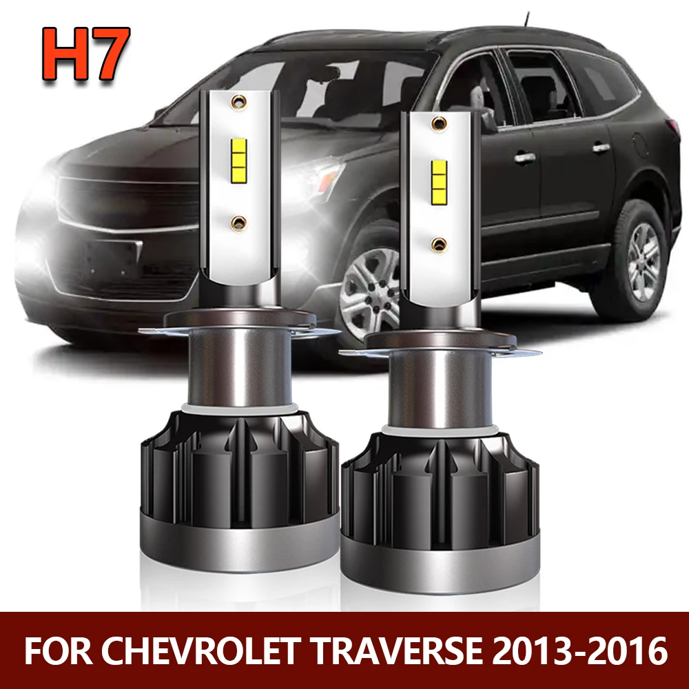 2xH7LEDHeadlightBulbsHighBeamLightsForForChevroletTraverse