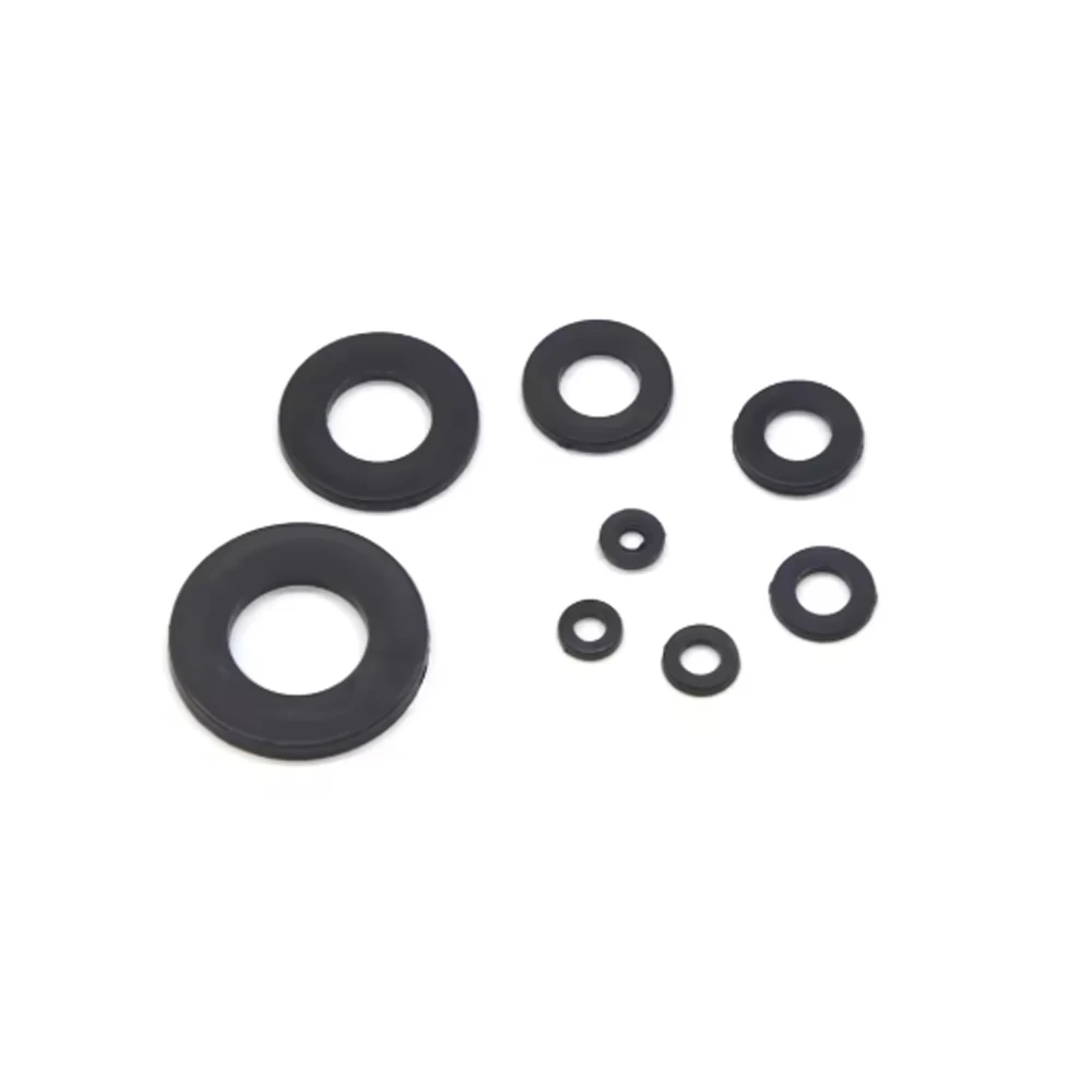 500PCS 8 Sizes M2-M10 Black Nylon Flat Washers Assortment kit M2 M2.5 M3 M4 M5 M6 M8 M10 Plane Spacer Insulation Gasket Ring nylon washers