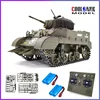 COOLBANK RC Tank 1/16 Scale 2.4ghz U.S. M5A1 Stuart Light Tank Model, Remote Control Tanks with Sound and Light  for Boys Adults 1