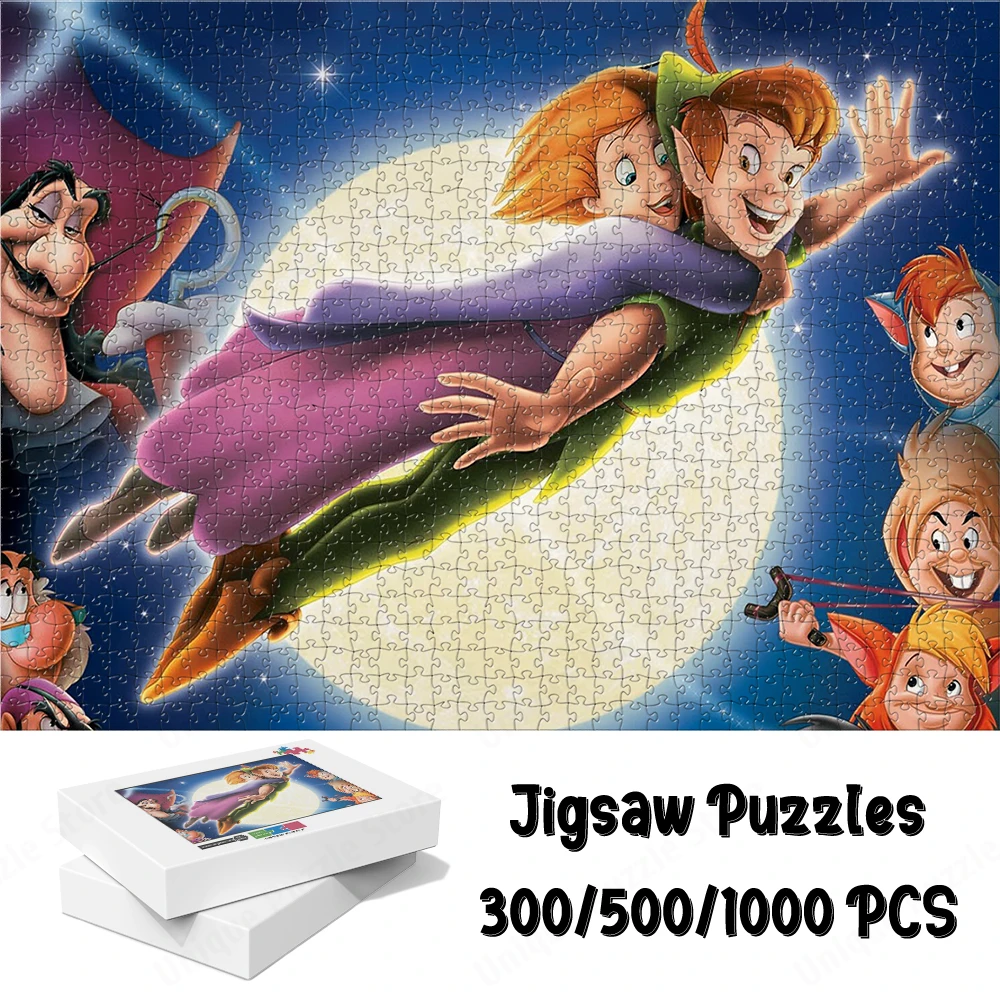 Return To Never Land Puzzle for Adults Peter Pan and Jane Can Fly Board Games and Puzzles Disney Cartoon Large Adult Jigsaw Toys 2 pcs clothes folding board lazy shirt folder household clothing pp adult tool shirt folding boards for adults kids