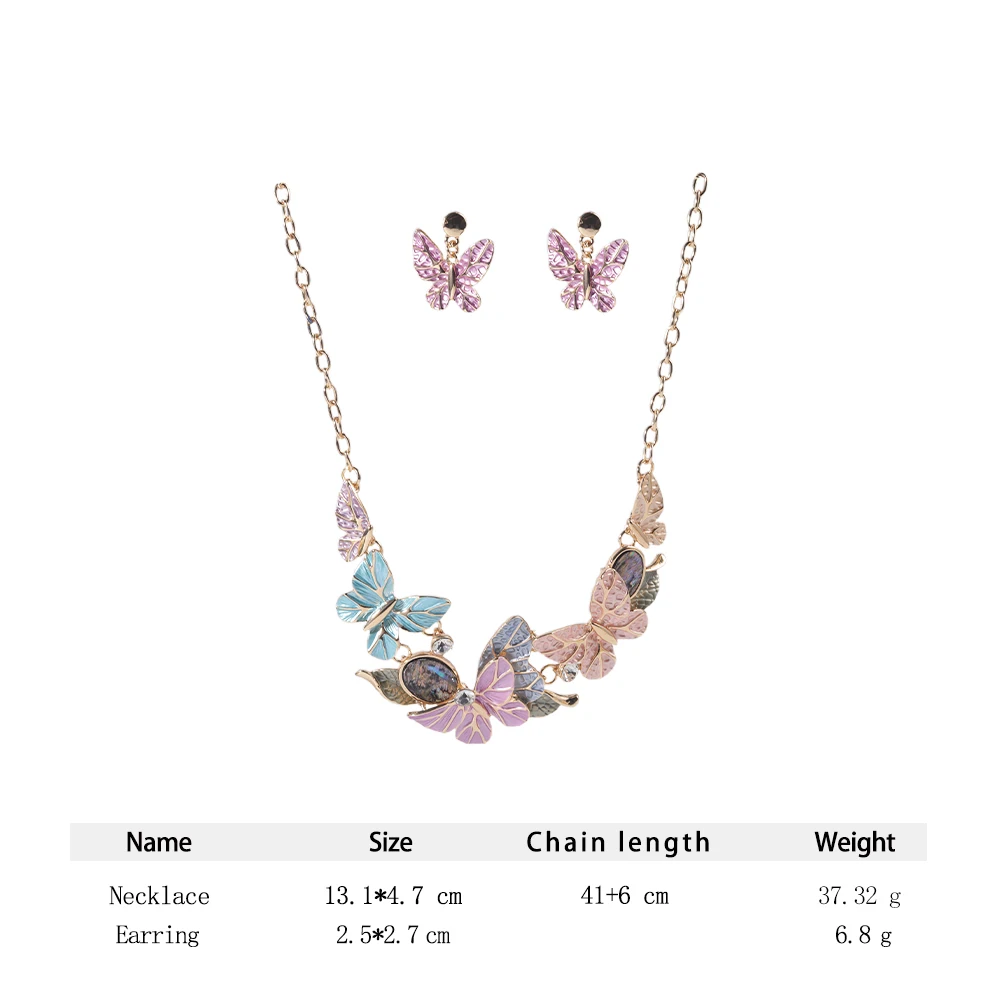 Collana di farfalle di moda per le donne ciondolo di collana