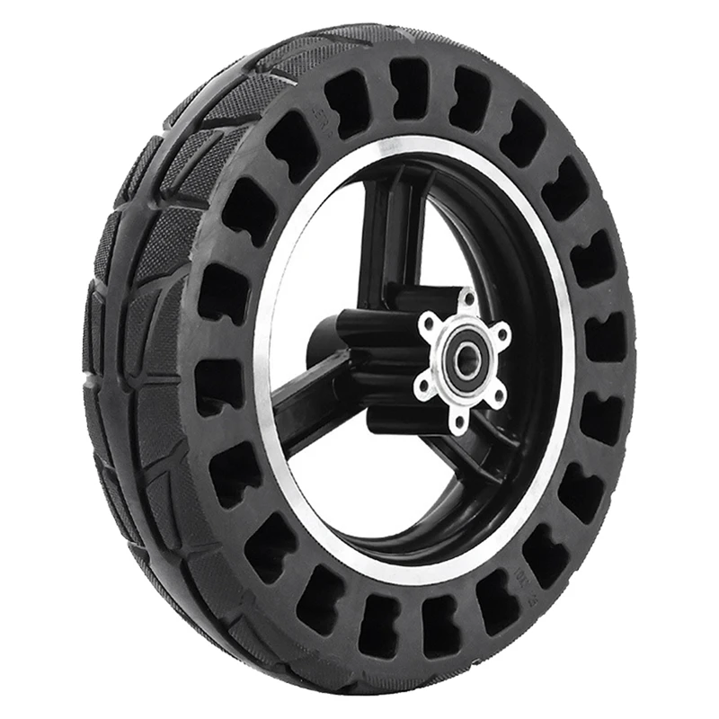 

10 Inch 10X2.125 Electric Scooter Solid Tire+Wheel Hub Set For Kugoo M4 Scooter Durable Explosion-Proof Scooter
