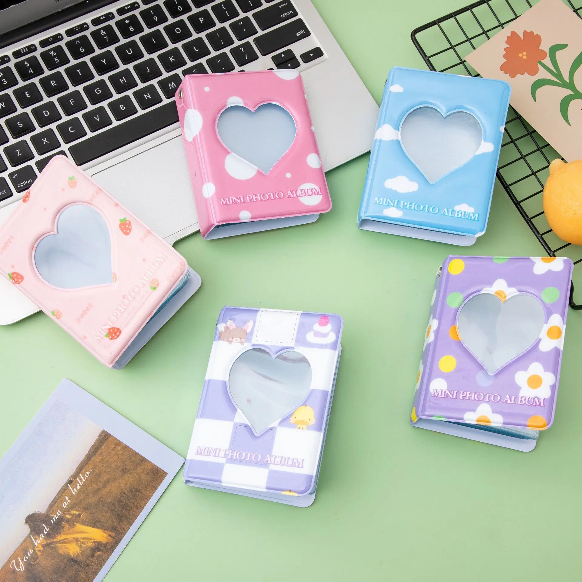 

3inch Cartoon Photo Album Picture Storage Case Kpop Idols Card Collect Book 40 Pockets Mini Instax Photos Photos Album