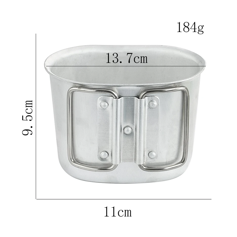 Steel Mug MFH US Army Canteen With A Folding Handle 0.5 L - Buy Online - Shop - Foto 3