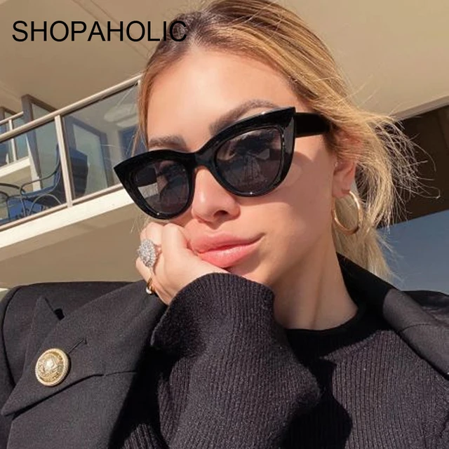 Fashion Cat Eye Sunglasses Woman Brand Designer Vintage Sun Glasses Female  Small Frame Mirror Metal Chain Oculos De Sol - AliExpress