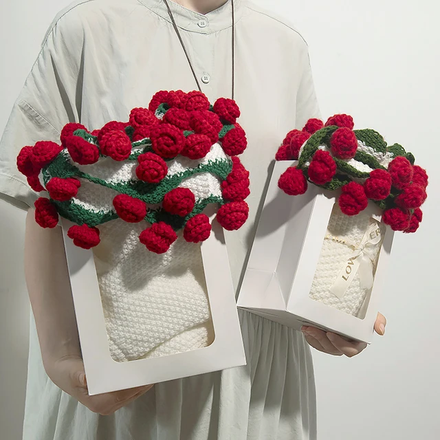 Handmade Flower Knitted Blanket 2