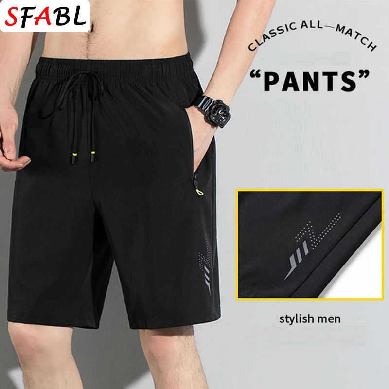 Men’s quick dry breathable fitness training running gym sports shorts black