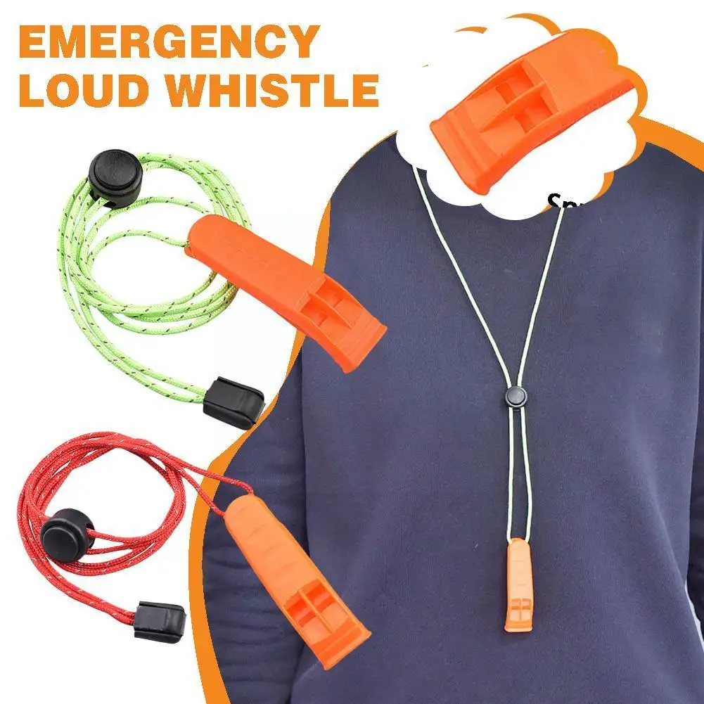 

1pc Emergency Loud Whistle Outdoor Camping Hiking Survival Rescue Whistle For Help Lightweight Portable Whistle J2S2