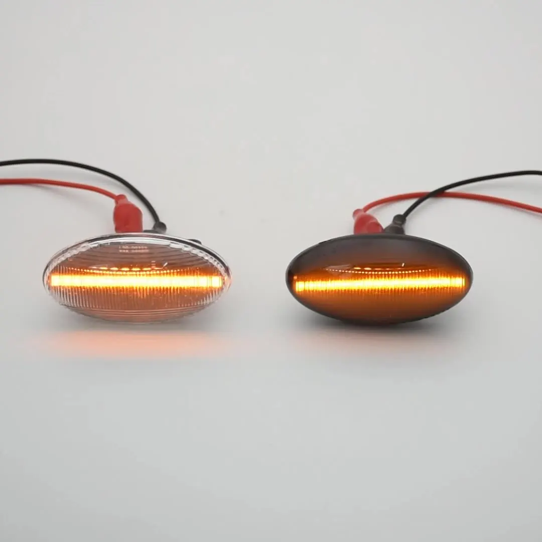 Clignotants Latéraux LED Dynamiques Pour Citroën Xsara Berlingo Dispatch Jumpy – Lot De 2, Verres Fumés, Plug & Play