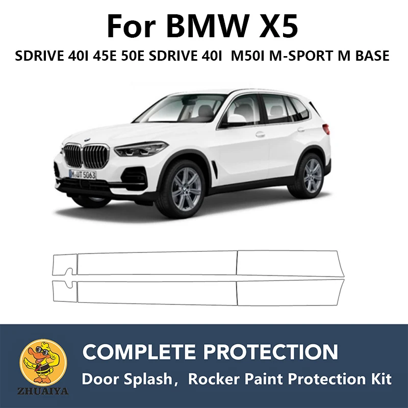 

PreCut Rocker Panels Paint Protection Clear Bra Guard Kit TPU PPF For For BMW X5 BASE SDRIVE 40I 45E 50E 40I M50I M-SPORT M