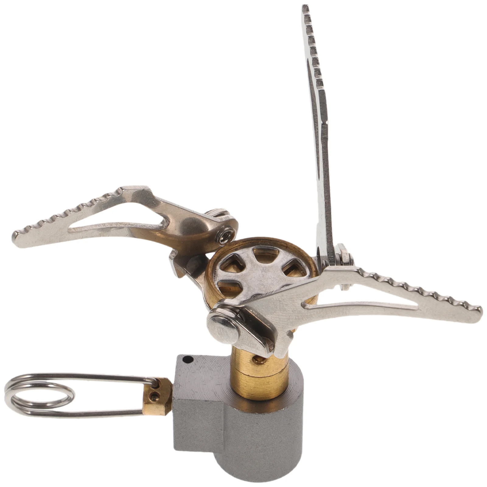 

Stainless Steel Mini Portable Outdoor Picnic Camping Integrated Gas Stove(Golden)