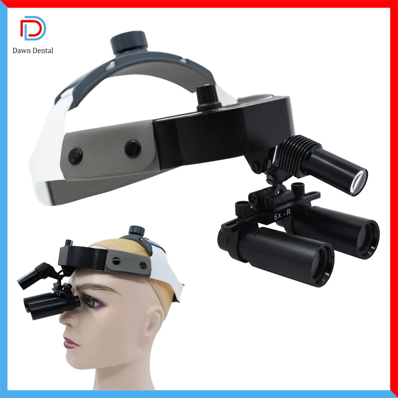 Binocular Dental Magnifying Surgical Loupes 6x With Light for Doctor