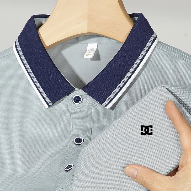 Camiseta de moda de verano masculina, polo de ocio коммерческий, transpirable, манга corta.