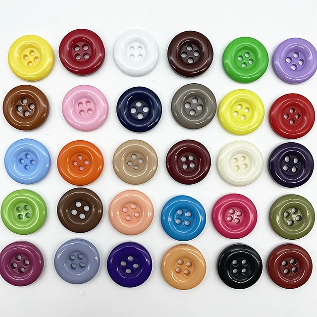 180 Pieces Colorful Buttons, 20mm Round Resin Buttons for Sewing