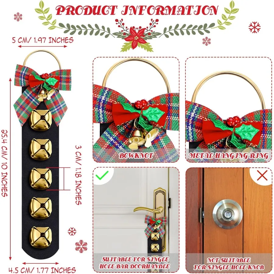 Christmas Door Hanging Jingle Bells 2