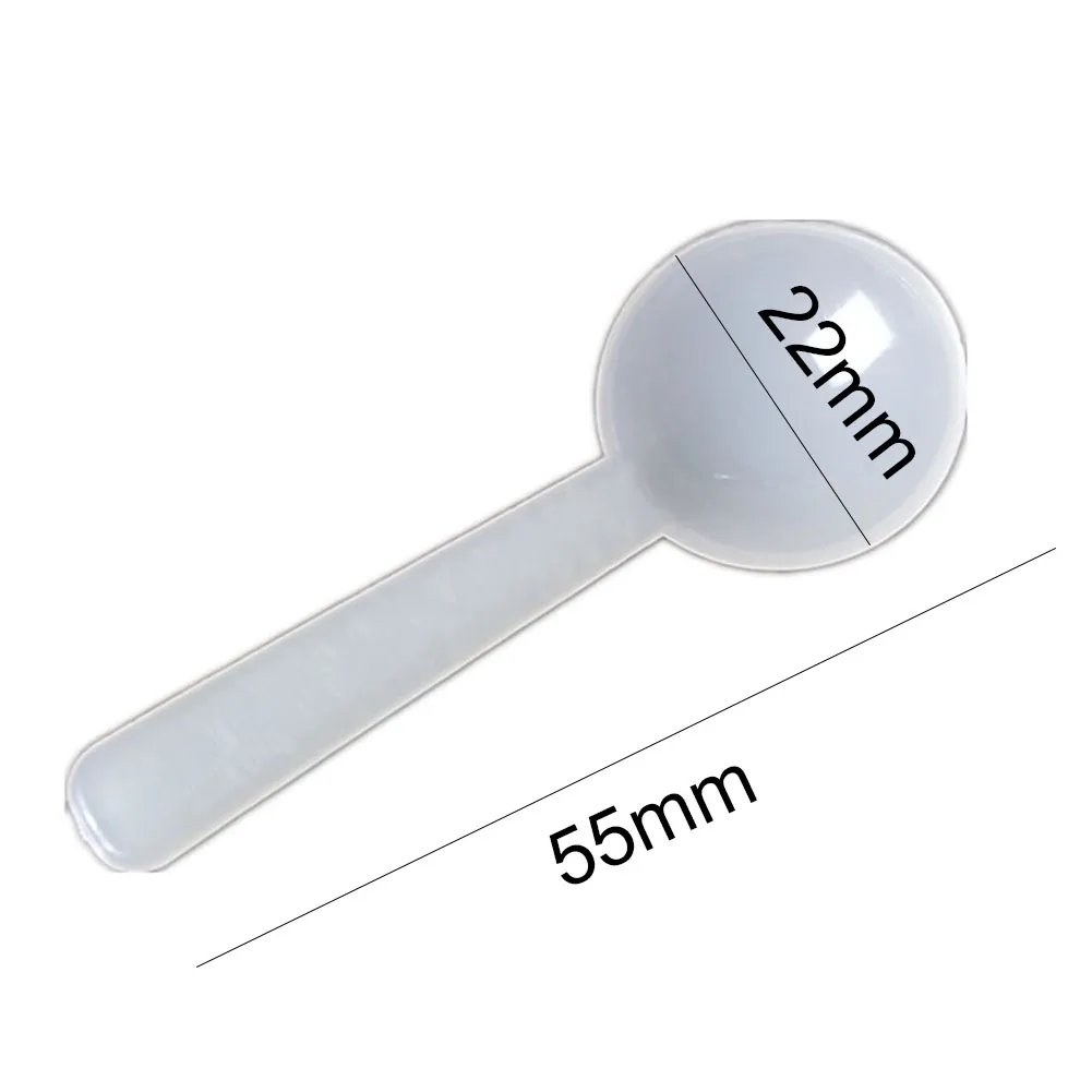 100pcs 1g White Plastic Measuring Spoon Food Grade PP Scoop Household DIY Food Medicine Powder Small Spoon