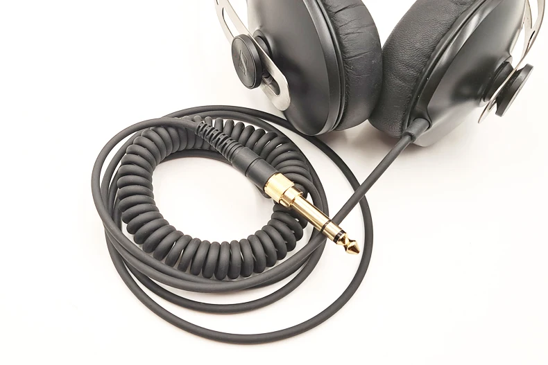 For Sennheiser MOMENTUM HD430 HD450BT HD4.40BT HD458BT HD4.50BTNC Replaceable 6.35mm Large Plug to 2.5mm Spring Headphone Cable