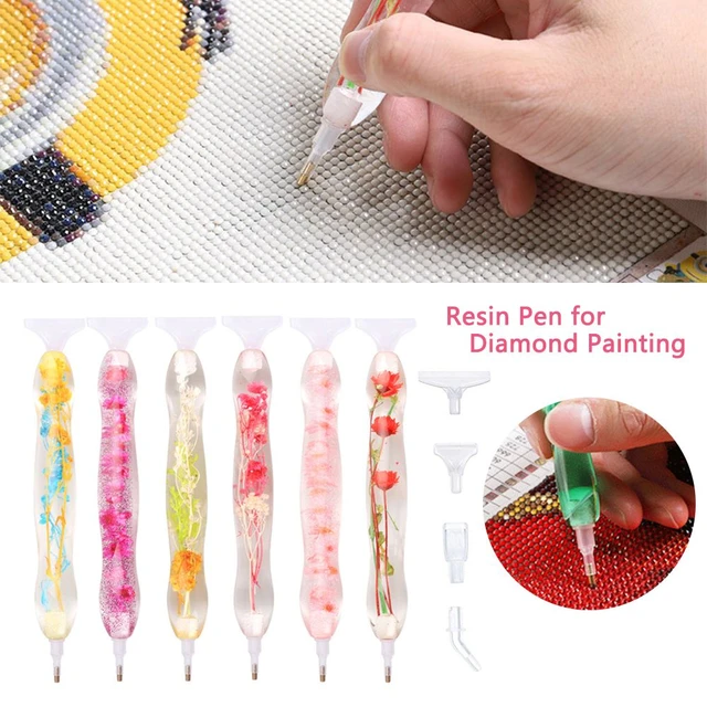 5D Round Light Diamond Point Drill Pens Diamond Painting Art Tool  Embroidery Cross Stitch DIY Tools 1/3/6/9 Heads - AliExpress